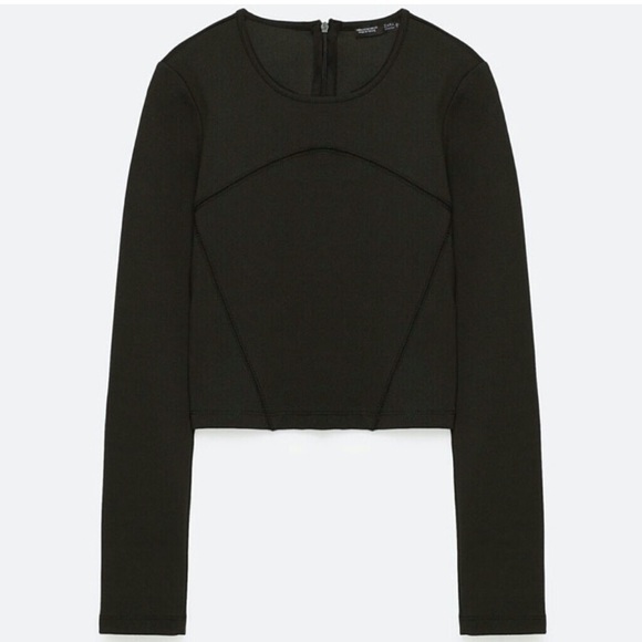 ZARA BLOGGERS FAV CROP TOP BRAND NEW WITH TAGS SMALL BLACK - Picture 4 of 6